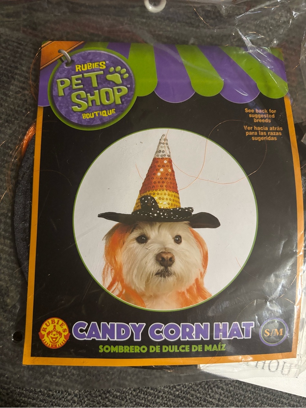 Rubie's Pet Shop Candy Corn Witch Hat in Orange, Yellow and Black